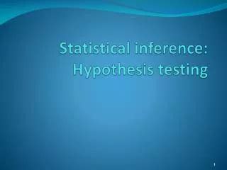 PPT Statistical Hypothesis Testing Part 3 PowerPoint Presentation