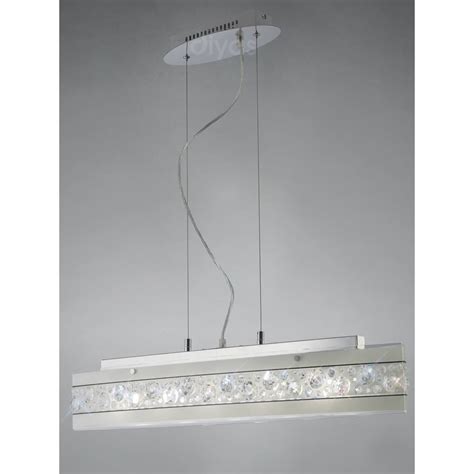 Diyas Lighting Cosmic Crystal Ceiling Bar Pendant Light In Polished