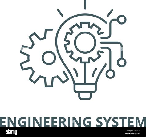 Engineering System Line Icon Vector Engineering System Outline Sign