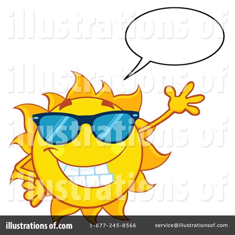 Sun Character Clipart #1408247 - Illustration by Hit Toon