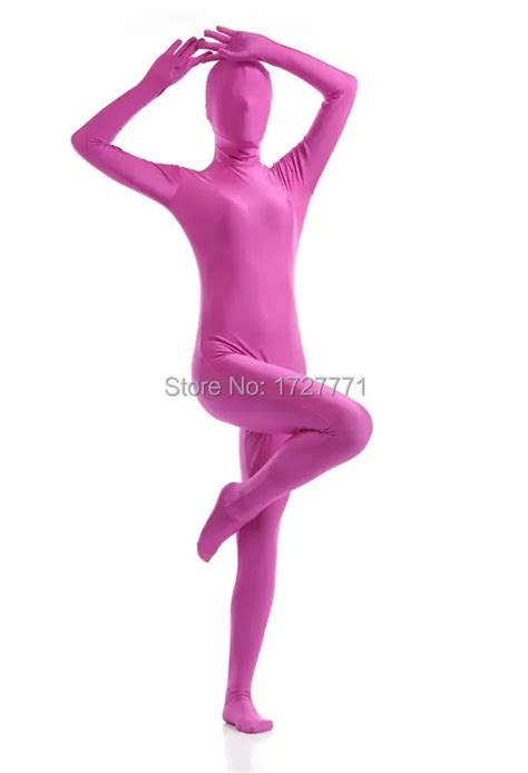 Ls7248 Rosy Pink Full Body Shiny Lycra Spandex Tights Unisex Original