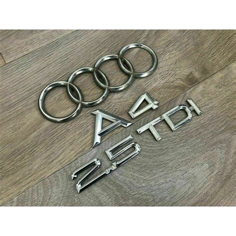 Monogrammes insignes logos badges emblèmes sigles AUDI A4 2 5 TDI