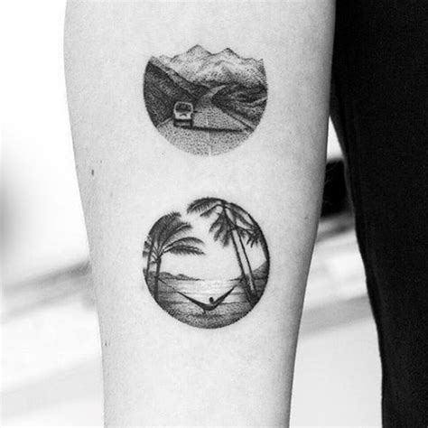 40 Small Beach Tattoos For Men Seashore Design Ideas