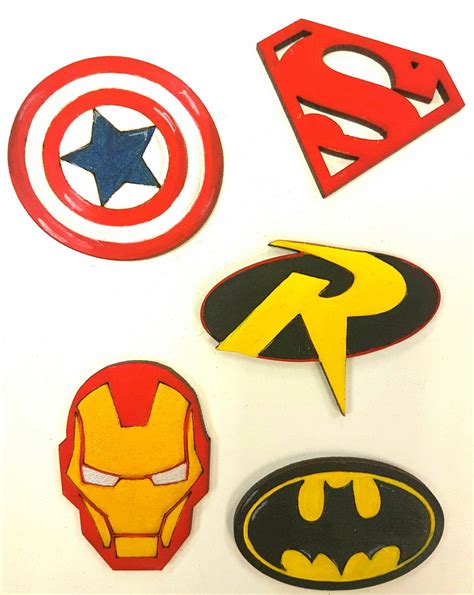 Superhero Emblem Logo Badges Pins Marvel Dc Comic Book Unique