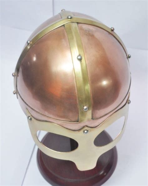 Medieval Knight Viking Helmet Armor Winged Norman Fully Wearable Wooden Stand Ee Ebay