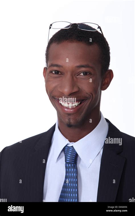 Portrait Of Cheerful Black Businessman Stock Photo Alamy