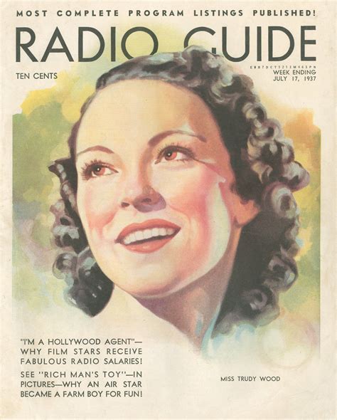 Radio Guide July 17 1937 Radio Picture On Wood Farm Fun