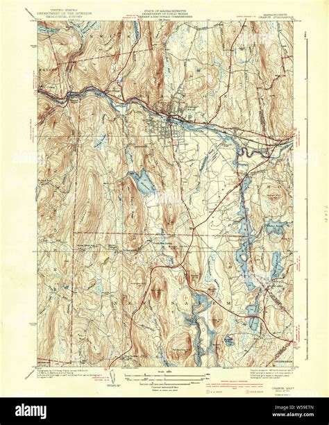 Massachusetts Usgs Historical Topo Map Ma Orange