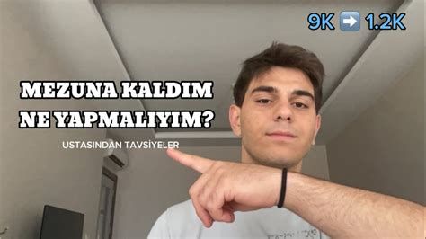 MEZUNA KALANLAR NE YAPMALI NASIL ÇALIŞMALI yks25 mezun YouTube