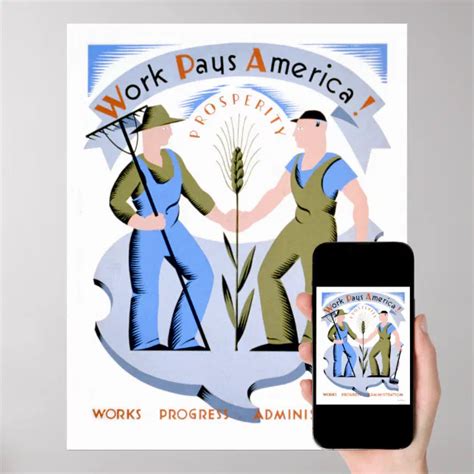 Work Pays America 1939 Wpa Poster Zazzle