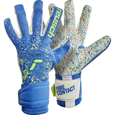Reusch Pure Contact Fusion Goalkeeper Gloves - True Blue & Safety ...
