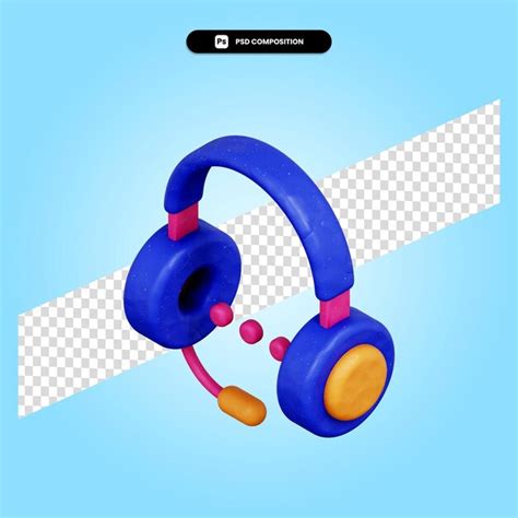 Premium Psd Headphone D Render Illustration Isolated