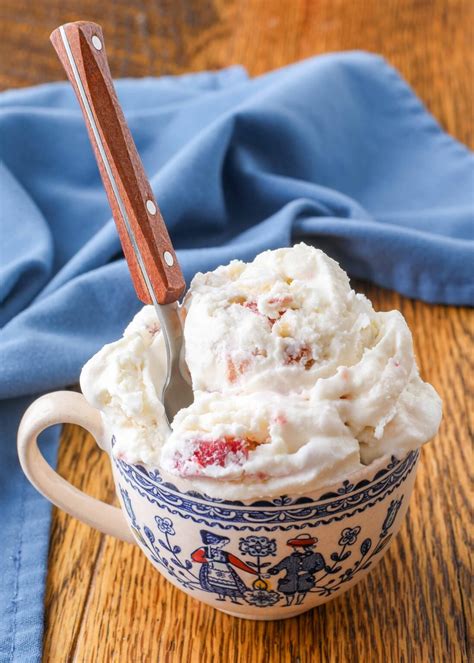 Roasted Rhubarb Ice Cream Barefeet In The Kitchen