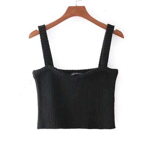 Sishot Gothic Crop Tops Female Cute Women Fashion Sleeveless Solid Tank Tops New Arrival Casual