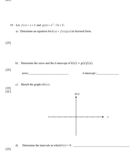 Solved 19 Let X X 2 And G X X 3x 2 A Determine