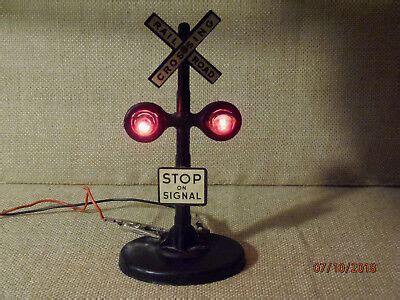 Vintage 50's MARX Toy Railroad Crossing Signal Sign Stop on Signal ...