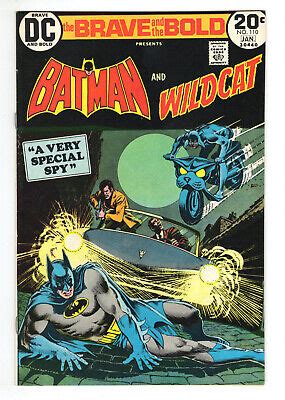 Brave And The Bold 110 Very Fine Plus 8 5 Batman Wildcat Jim Aparo Art