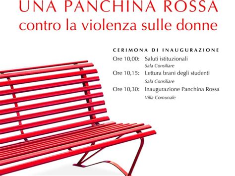 Montenero Inaugura La Sua Panchina Rossa Contro La Violenza Sulle Donne