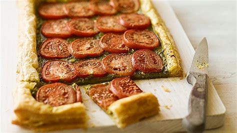 Quick Tomato And Basil Tart Recipe Bbc Food