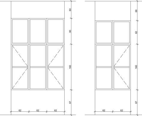 Casement Window Dimensions The Dimensions Of South Facing Windows Are Download Scientific