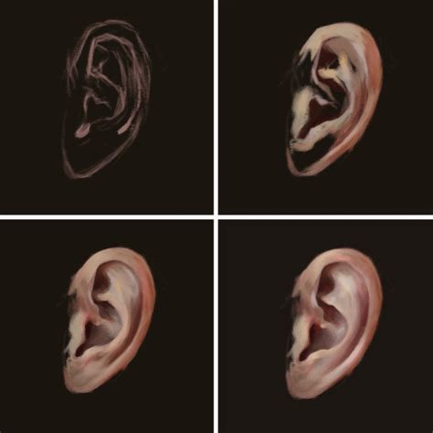 ear digital painting  behance