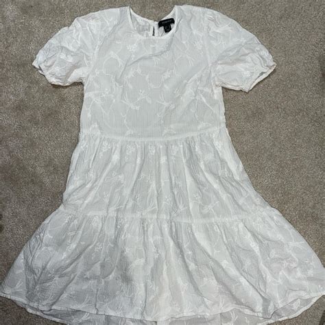 Beautiful White Primark Midi Dress Floral Depop