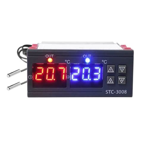 Controlador De Temperatura 2 Sensor Termostato 2 Em 1 Bivolt Shopee