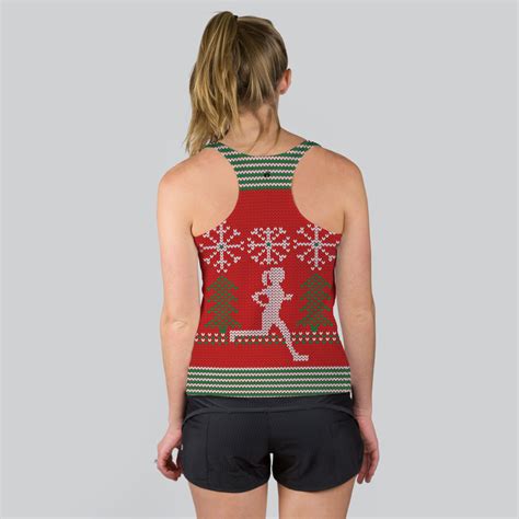Womens Performance Tank Top Ugly Sweater Gone For A Run