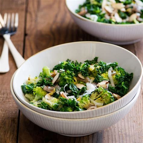 Broccoli And Kale Stir Fry Recipe With Almonds Todd And Diane