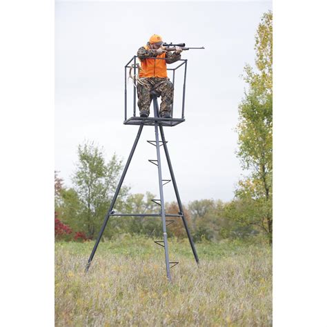 Guide Gear 13 Deluxe Tripod Deer Stand 177429 Tower Tripod Stands