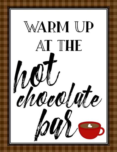 Free Printable Hot Chocolate Bar Signs Printable Word Searches