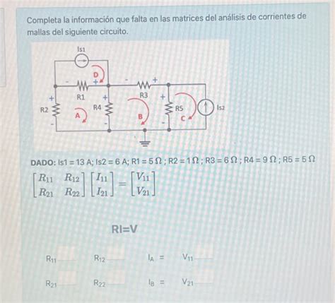 Solved Complete The Missing Information In The Matrices Of Chegg