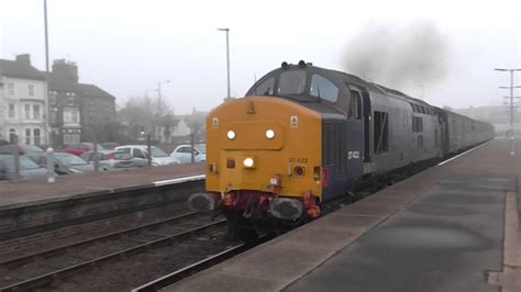 Drs Class 37s 37422 And 37405 Depart Lowestoft With A 2 Tone And Thrash 30 12 16 Youtube