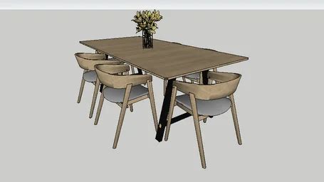 CHAIR 3D Warehouse Big Dining Table Industrial Dining Table