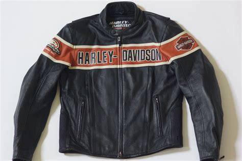 Harley Davidson Men S Thunder Hill Black Leather Jacket With Screamin