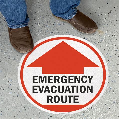 Evacuation Floor Signs And Stencils Best Prices At Smartsign