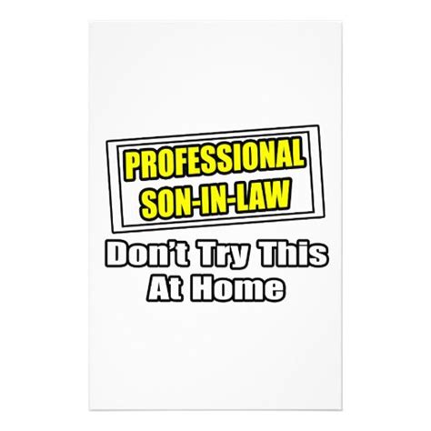 Professional Son In Law Joke Stationery Zazzle