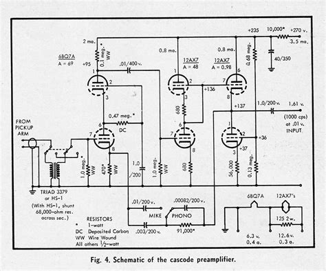 Vacuum Tube Preamplifier Schematic