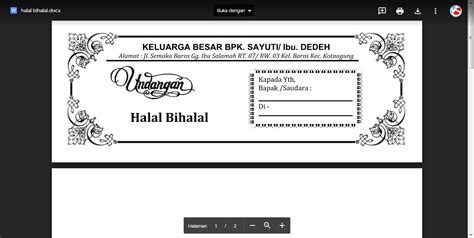 Detail Contoh Undangan Halal Bi Halal Koleksi Nomer