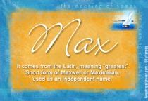 Max Name Meaning - Max name Origin, Name Max, Meaning of the name Max ...