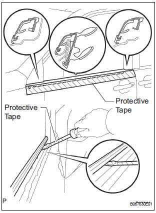 Toyota Sienna Service Manual Removal Front Door Glass Weatherstrip