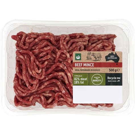 Woolworths Beef Mince 500g Woolworths