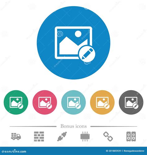 Cambiar El Nombre De La Imagen Los Iconos Redondos Pisos Ilustración