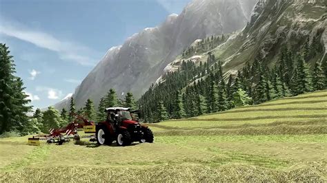 Raking Hay In The Alps Erlengrat FS22 Realistic Gameplay YouTube