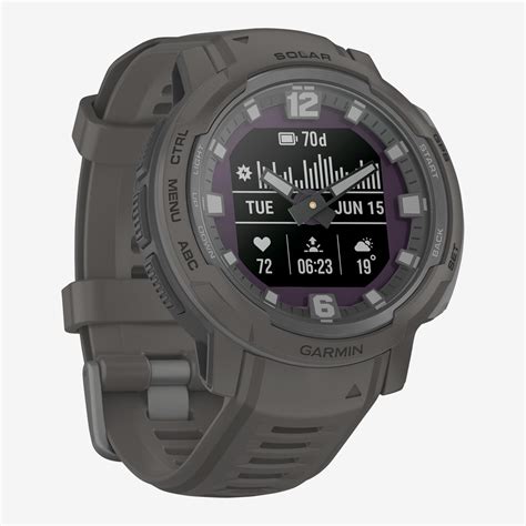 Garmin Instinct Crossover Solar Hybrid Gps Smartwatch Schiefergrau