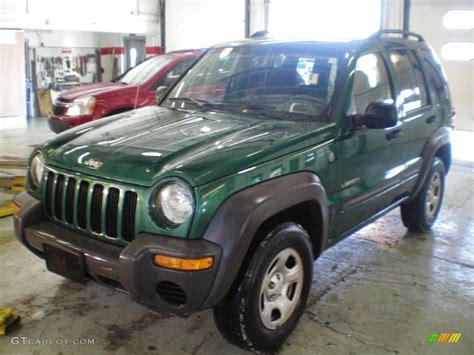 2004 Timberline Green Pearl Jeep Liberty Sport 4x4 24693427 Photo 9