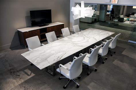 Contemporary Stone Conference Table Ambience Dor