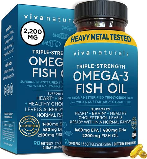 Viva Naturals Epa Dha Omega 3 Supplement Triple Strength