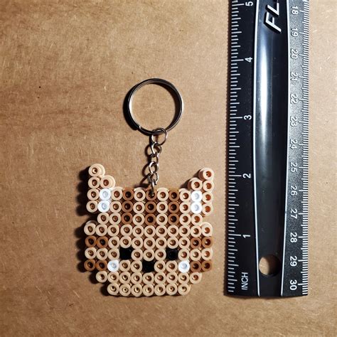 Cat Perler Bead Keychain - Etsy