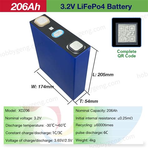 4PCS BRAND NEW XDLE XD206 LIFEPO4 3 2V 206AH BATTERY FOR SOLAR ENERGY